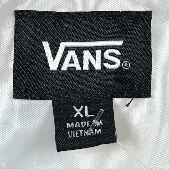 Vans Women’s Pink & White Half Zip Hooded Checkered Cropped Windbreaker Size XL - Picture 6 of 8